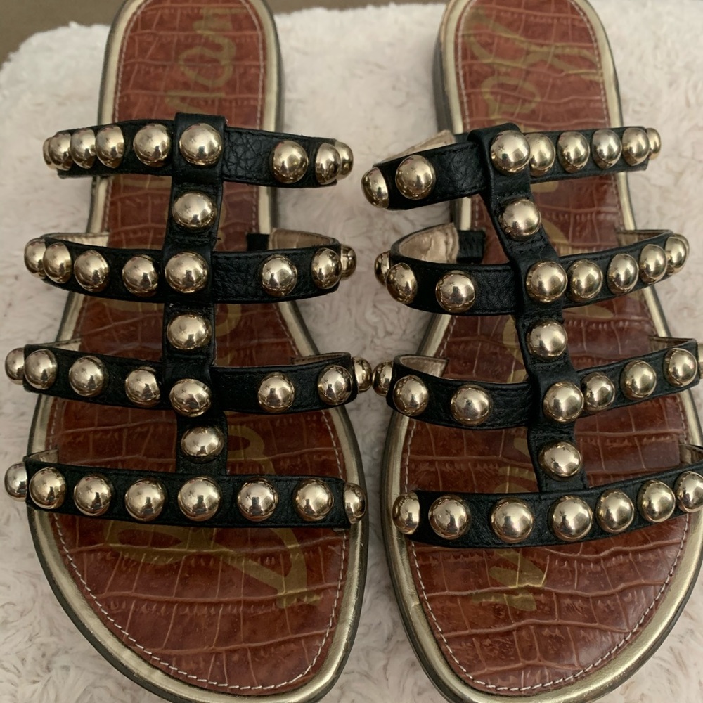 Sam Edelman Glenn studded slides 6.5